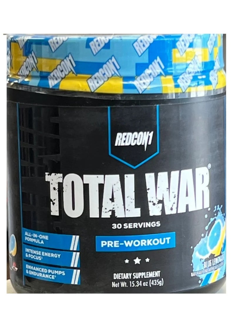 Total War Pre Workout Blue Lemonade 30 Servings 435g